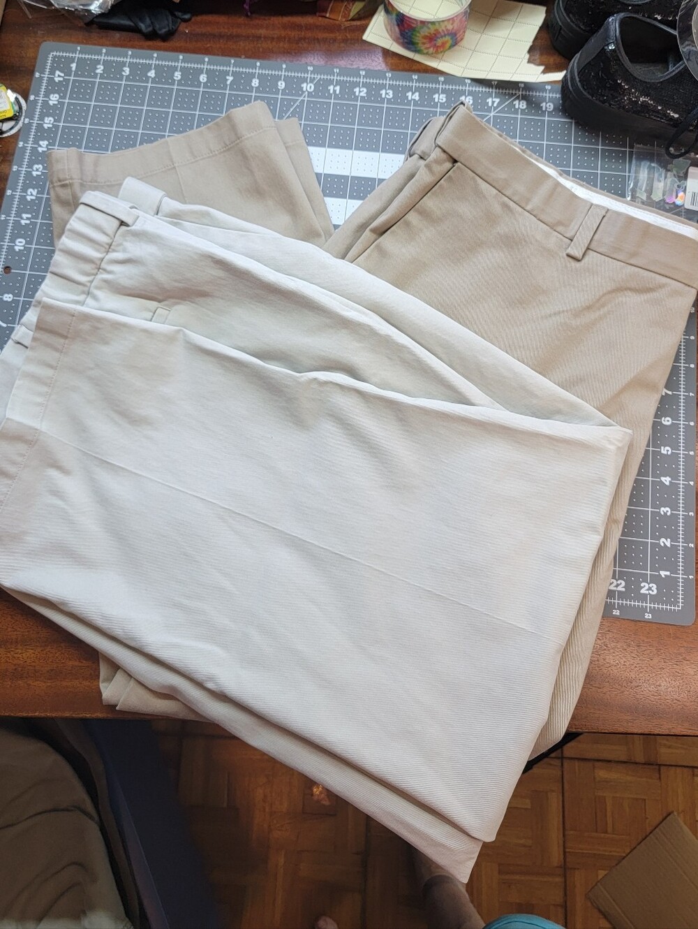 Two Pairs Classic Men's Chino Pants - Light Beige / Khaki